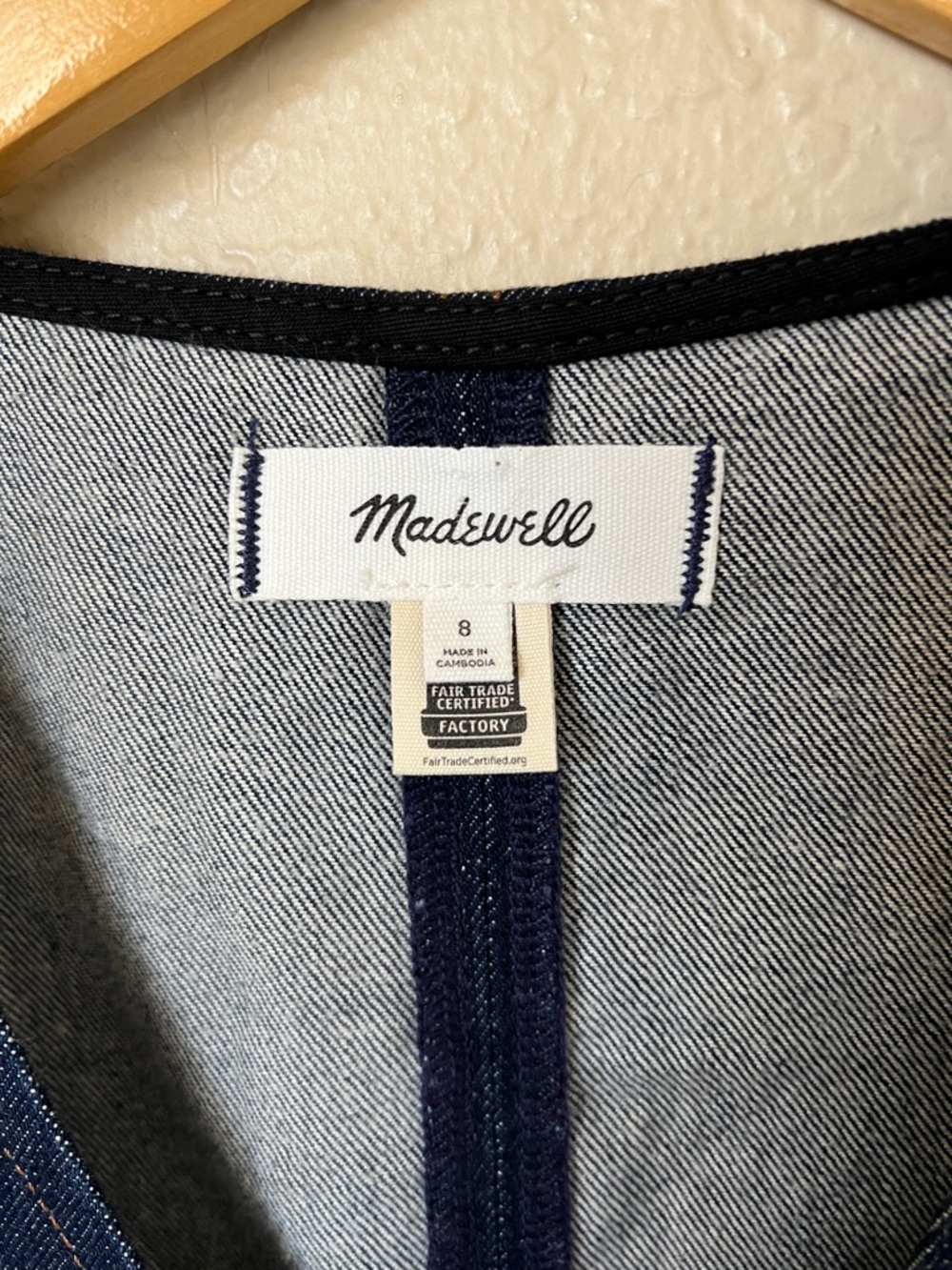 Madewell dark denim cutaway vest - Picture 7 of 9